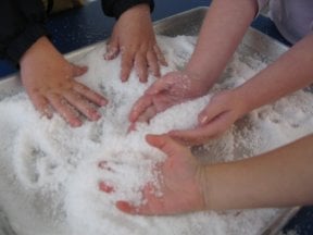 Preschool Sensory Activity – Insta Snow