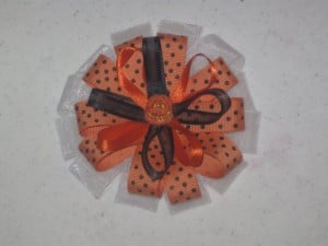 Finished Halloween rosettes- Step 9b