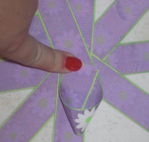 alternative folding with a twist-Step 4a