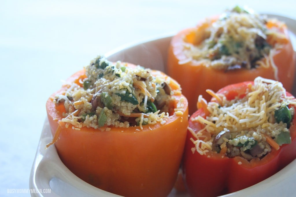 Cheesy Quinoa Stuffed Peppers