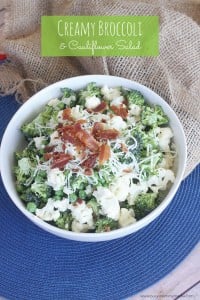 Creamy Broccoli Cauliflower Salad on BusyMommyMedia.com