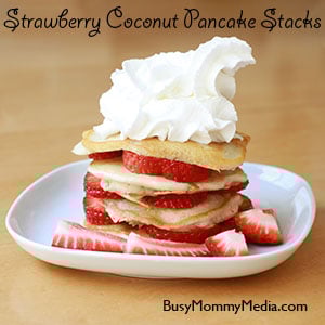 strawberry coconut pancakes