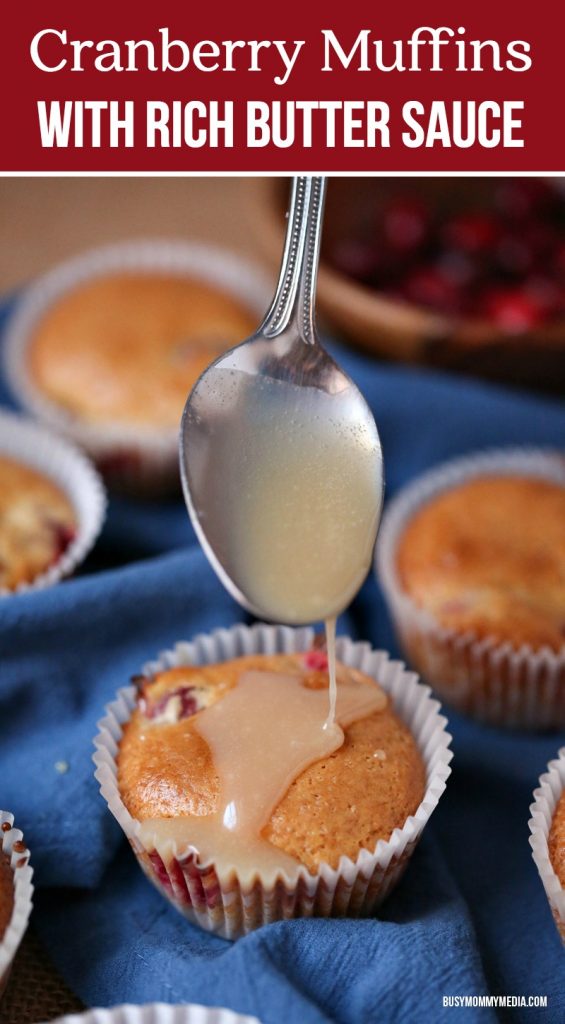 Festive Holiday Cranberry Muffins with Rich Butter Sauce