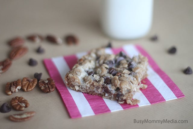 Chocolate pecan cookie bar