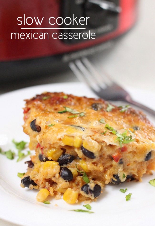 slow cooker mexican casserole