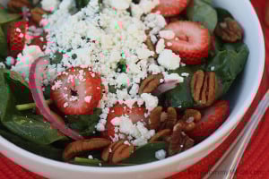 Strawberry Spinach Salad - The flavors in this are amazing! Perfect for summer!!