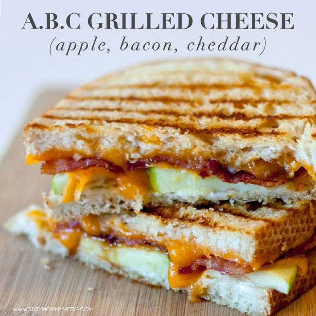 ABC Grilled Cheese (Apple, Bacon, Cheese) from BusyMommyMedia.com