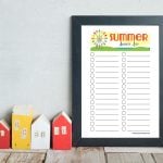 Printable Summer Bucket List