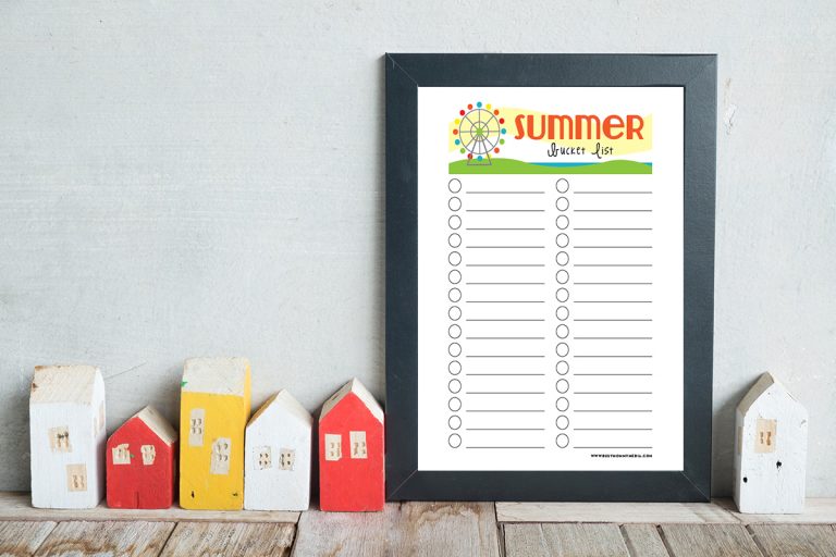 Printable Summer Bucket List