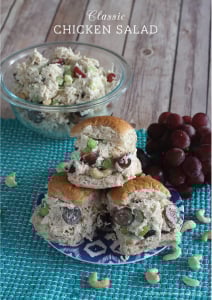 Classic Chicken Salad - This is a delicious chicken salad recipe that is perfect for a light lunch. Everyone loved this when I made it!