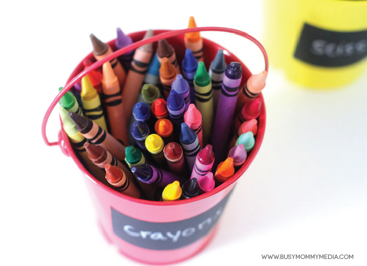 DIY Pencil Tins with Chalk Labels on BusyMommyMedia.com