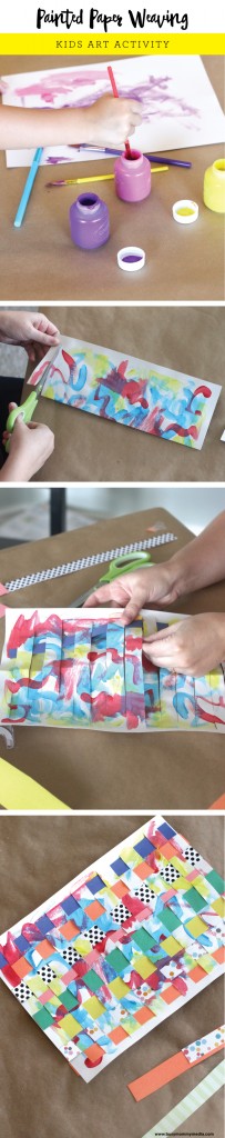 Painted Paper Weaving on www.busymommymedia.com