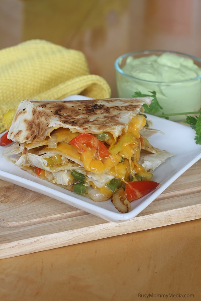 Chicken Fajita Quesadillas from BusyMommyMedia.com