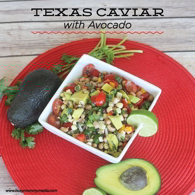 Texas Caviar with Avocado on BusyMommyMedia.com