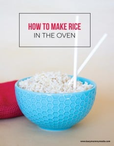 How to Make Rice in the Oven on BusyMommyMedia.com | This is such HUGE time saver in the kitchen!
