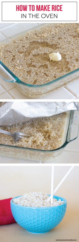 How to Make Rice in the Oven on BusyMommyMedia.com | This is such HUGE time saver in the kitchen!