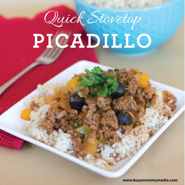 Quick Stovetop Picadillo | This is one of our favorite weeknight meals! | BusyMommyMedia.com