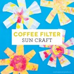 Coffee Filter Sun Craft on BusyMommyMedia.com