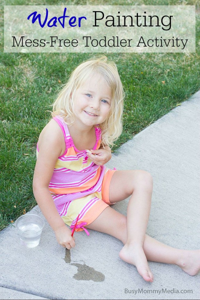 Water Painting - Mess-free toddler activity on BusyMommyMedia.com