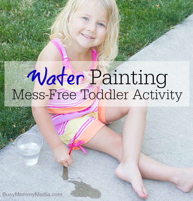 Water Painting - Mess-free toddler activity on BusyMommyMedia.com