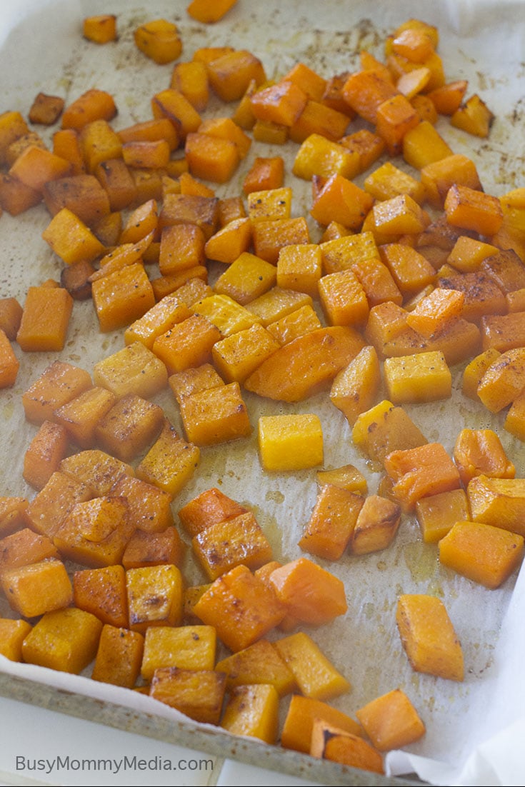 Roasted Butternut Squash and Pear Salad with Candied Pecans