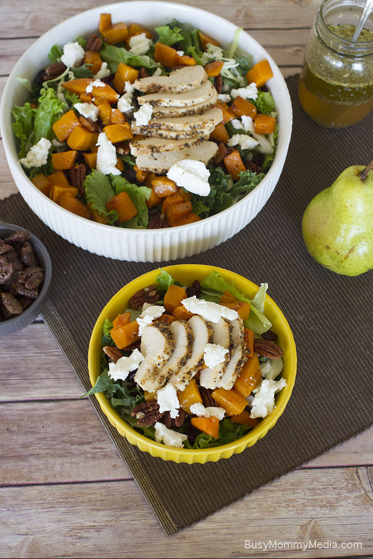 Roasted Butternut Squash and Pear Salad with Candied Pecans