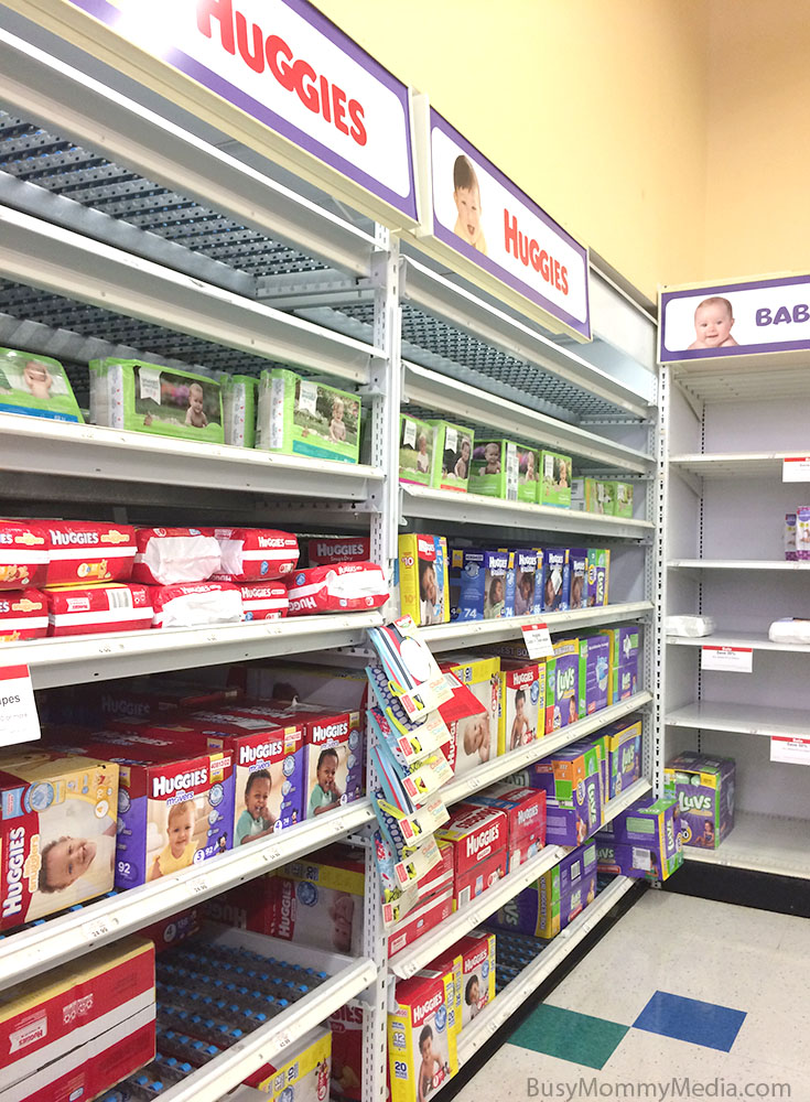 Stocking up on Huggies Little Movers at Babies R Us