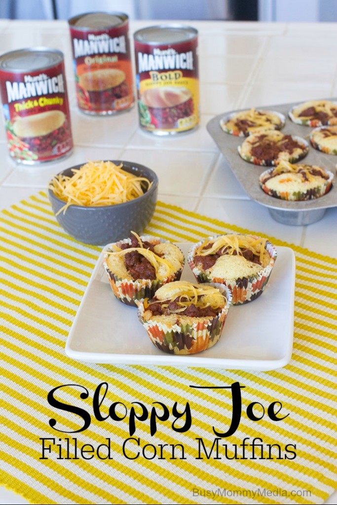 Sloppy Joe Filled Corn Muffins on BusyMommyMedia.com
