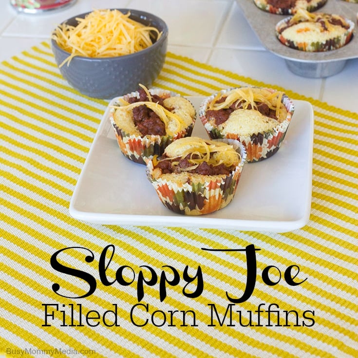 Sloppy Joe Filled Corn Muffins on BusyMommyMedia.com