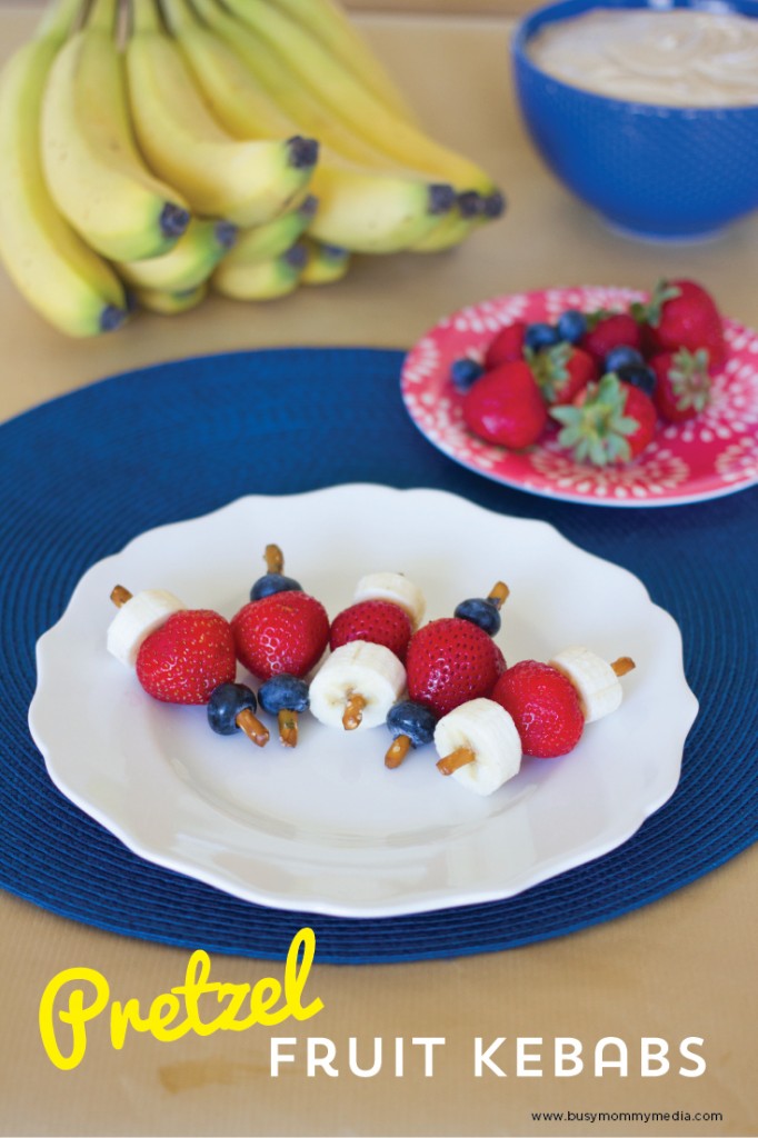 Pretzel Fruit Kebabs on BusyMommyMedia.com