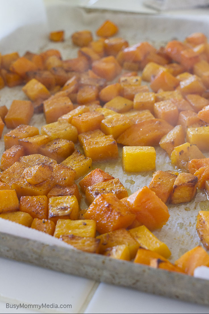 Roasted Butternut Squash on BusyMommyMedia.com | This is so good you'd never guess it only has 3 ingredients!