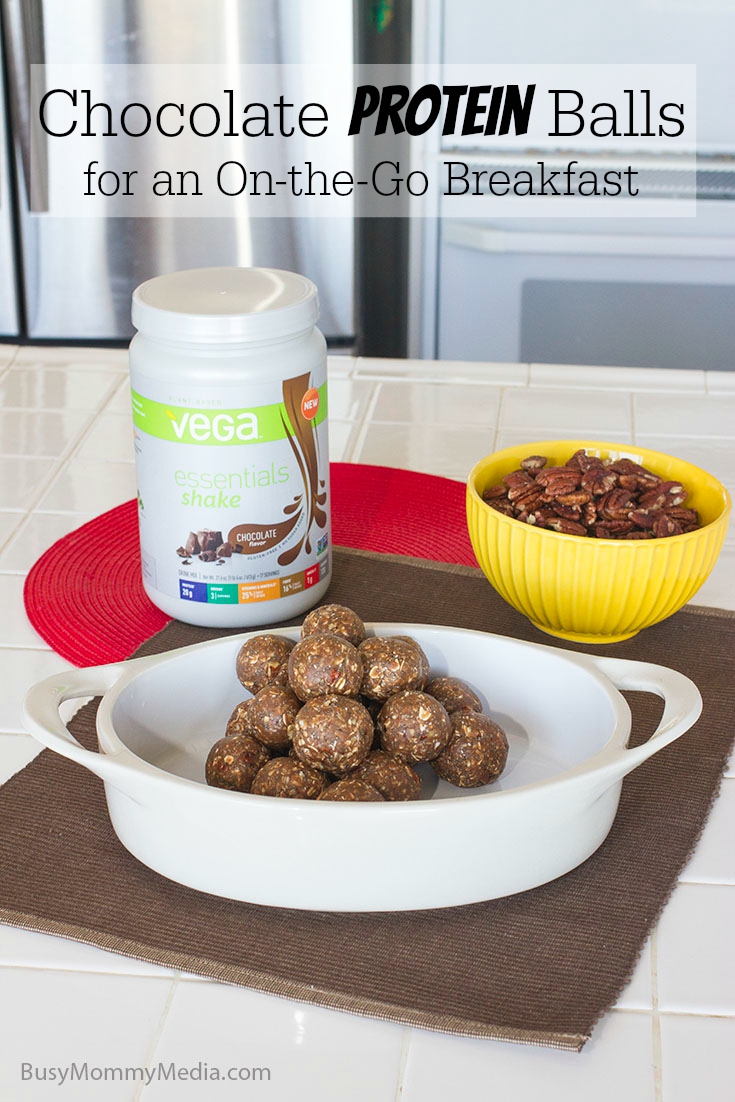 Chocolate Protein Balls for an on-the-go Breakfast on BusyMommyMedia.com