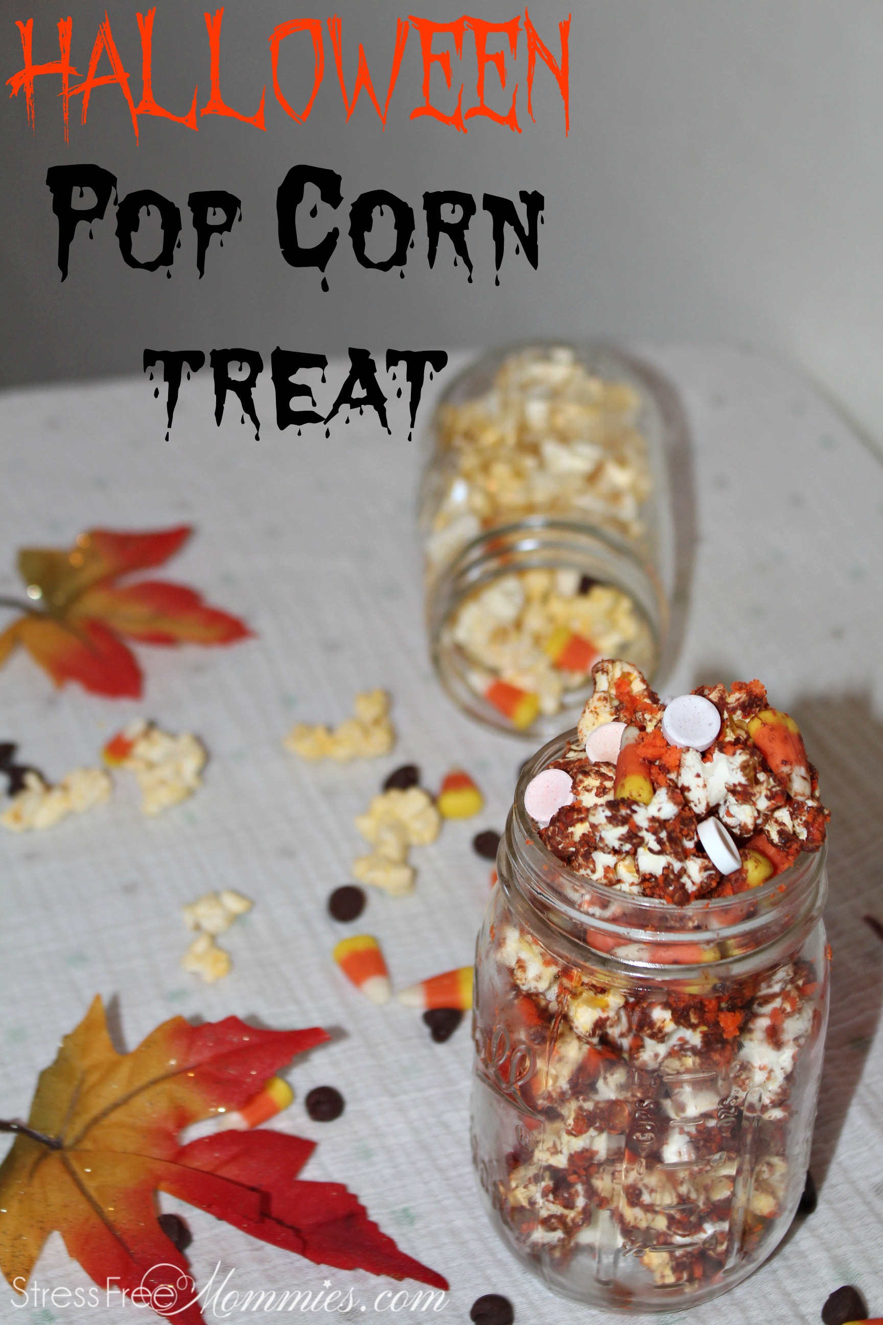 Halloween pop corn treat