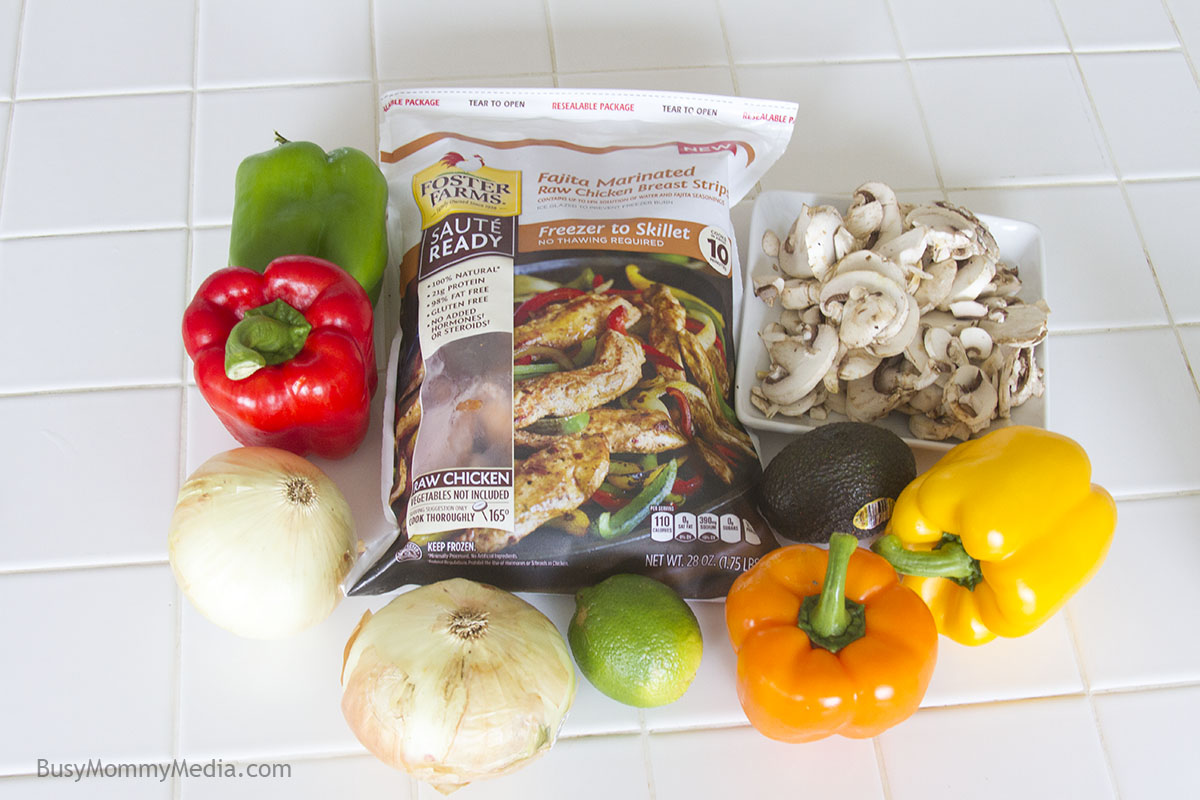 Quick Mushroom Jack Fajitas with Baked Spanish Rice