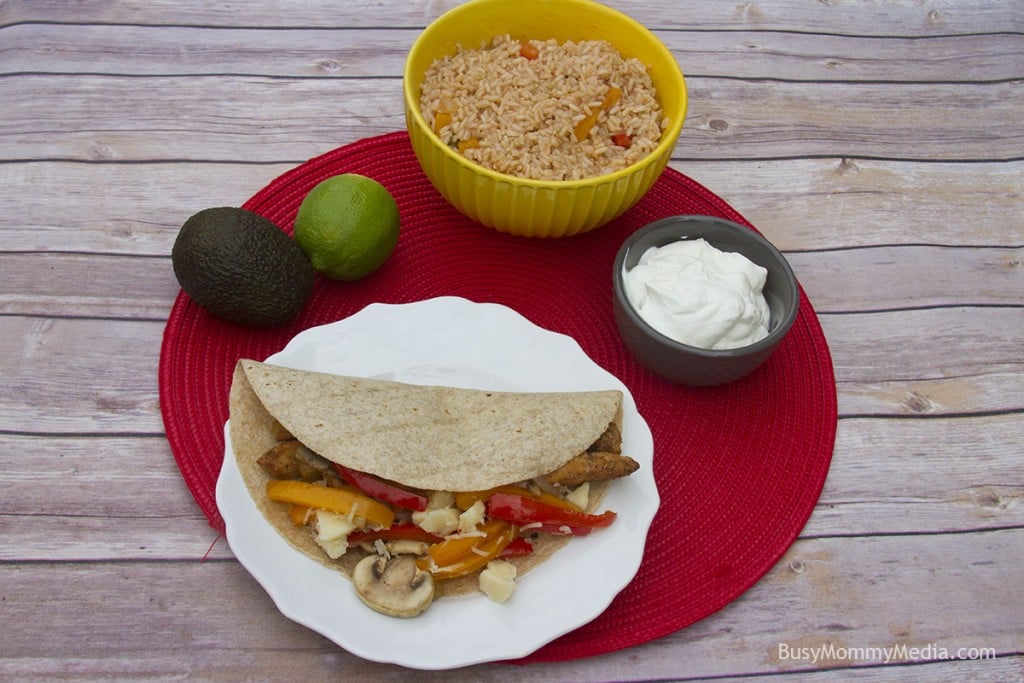 Quick Mushroom Jack fajitas on BusyMommyMedia.com