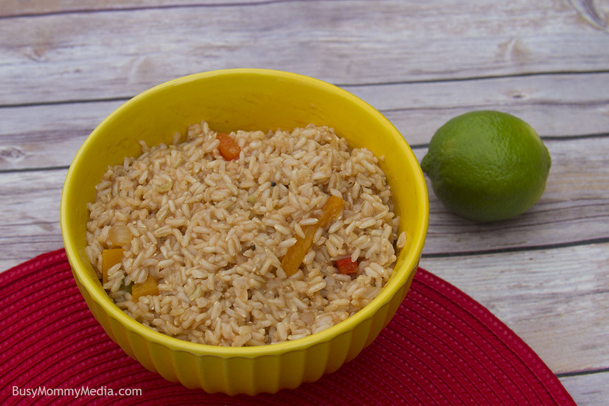 Quick Mushroom Jack Fajitas with Baked Spanish Rice