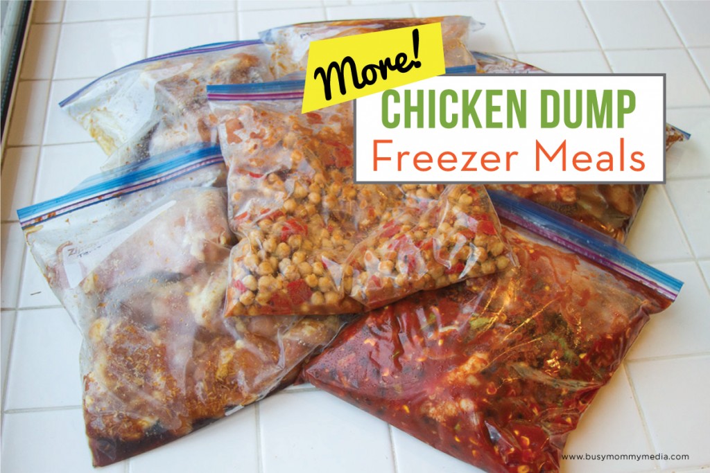 MORE Chicken Dump Freezer Meals - Cook 7 meals in an hour with this freezer meal plan on BusyMommyMedia.com