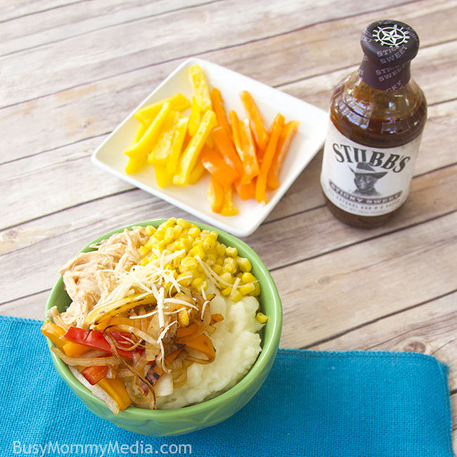 Grilled Chicken Mashed Potato Bowls with Creamy BBQ Sauce