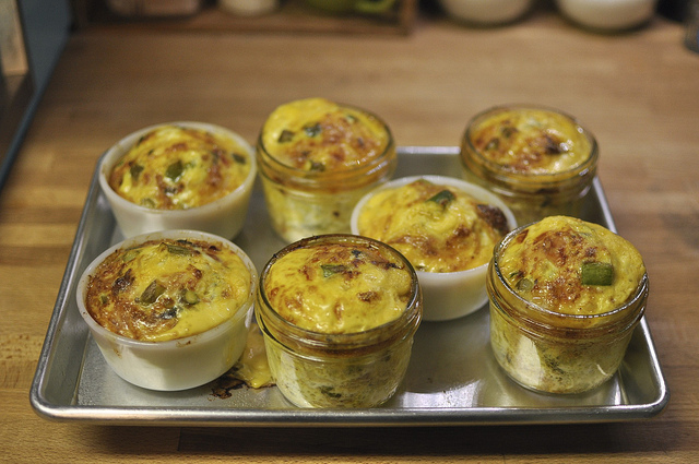Mason Jar baked eggs and veggies