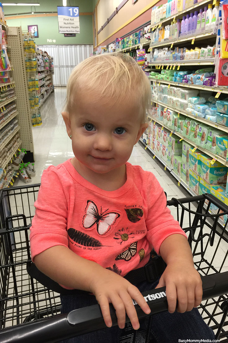 Having one-on-one time with twins at the store