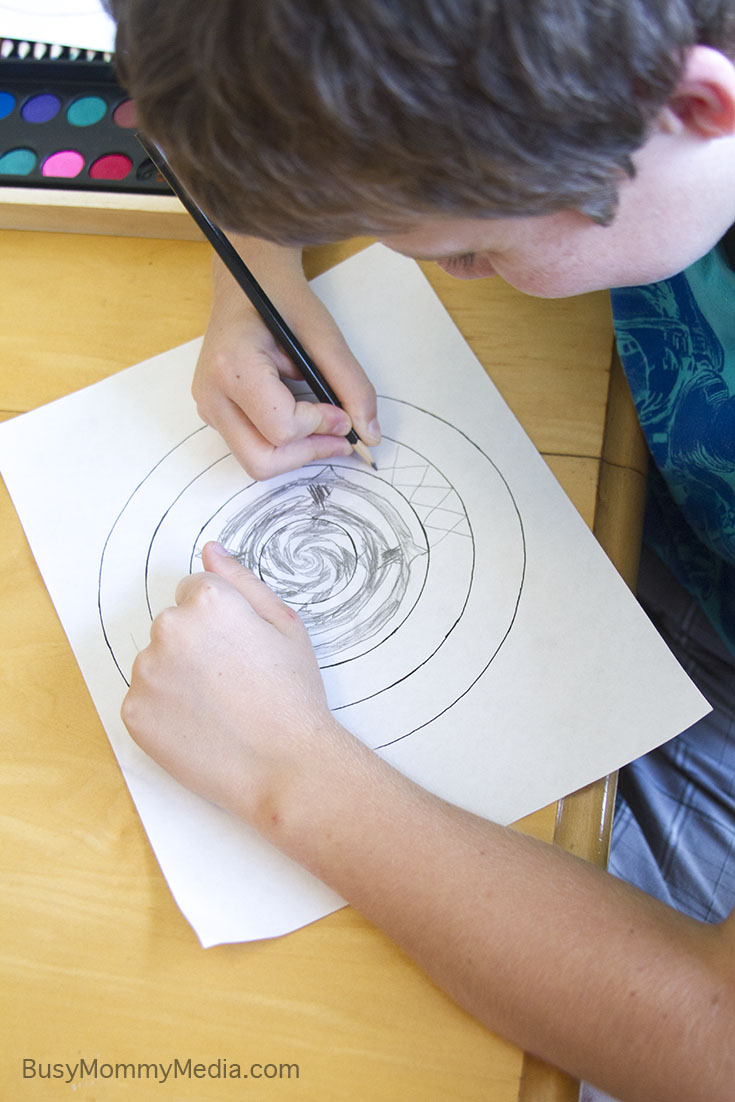 Patterned Target Art Project for Kids