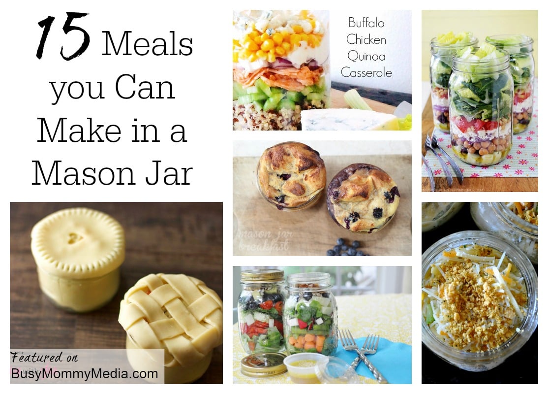 15 Meals you can make in a mason jar