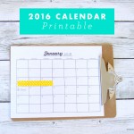 2016 Printable Calendar