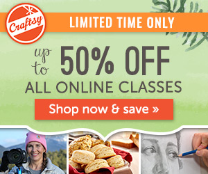 Online Classes at Craftsy are 50% off for a limited time!