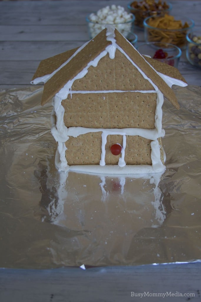 Artificial Dye-Free Graham Cracker "gingerbread" houses 