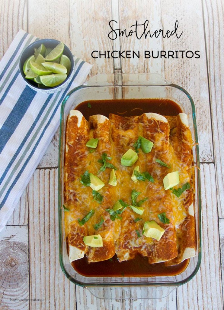 Smothered Chicken Burritos on BusyMommyMedia.com