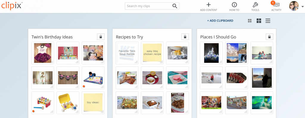 How to organize your life with Clipix 