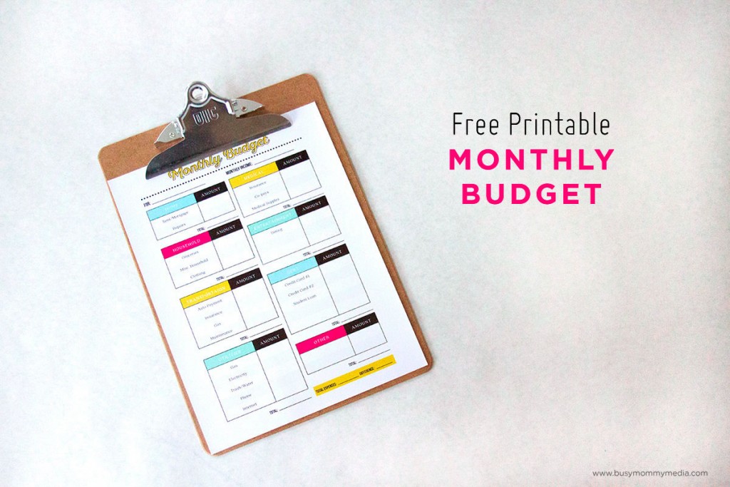 Free Printable Monthly Budget | This is so cute! What a great way to get on top of your finances!