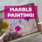 Marble Painting! | This is such a fun art activity for preschoolers!