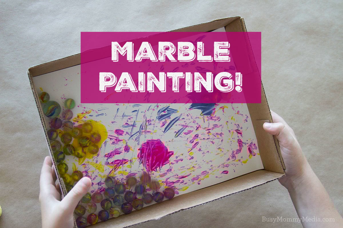 Marble Painting! | This is such a fun art activity for preschoolers!
